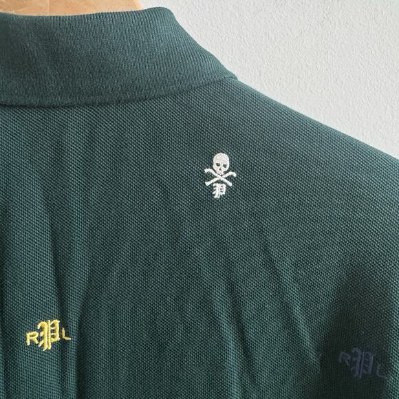 NWT Polo Ralph Lauren Custom Slim Embroidered Mens S Shirt Skull Halloween Goth - Picture 5 of 11